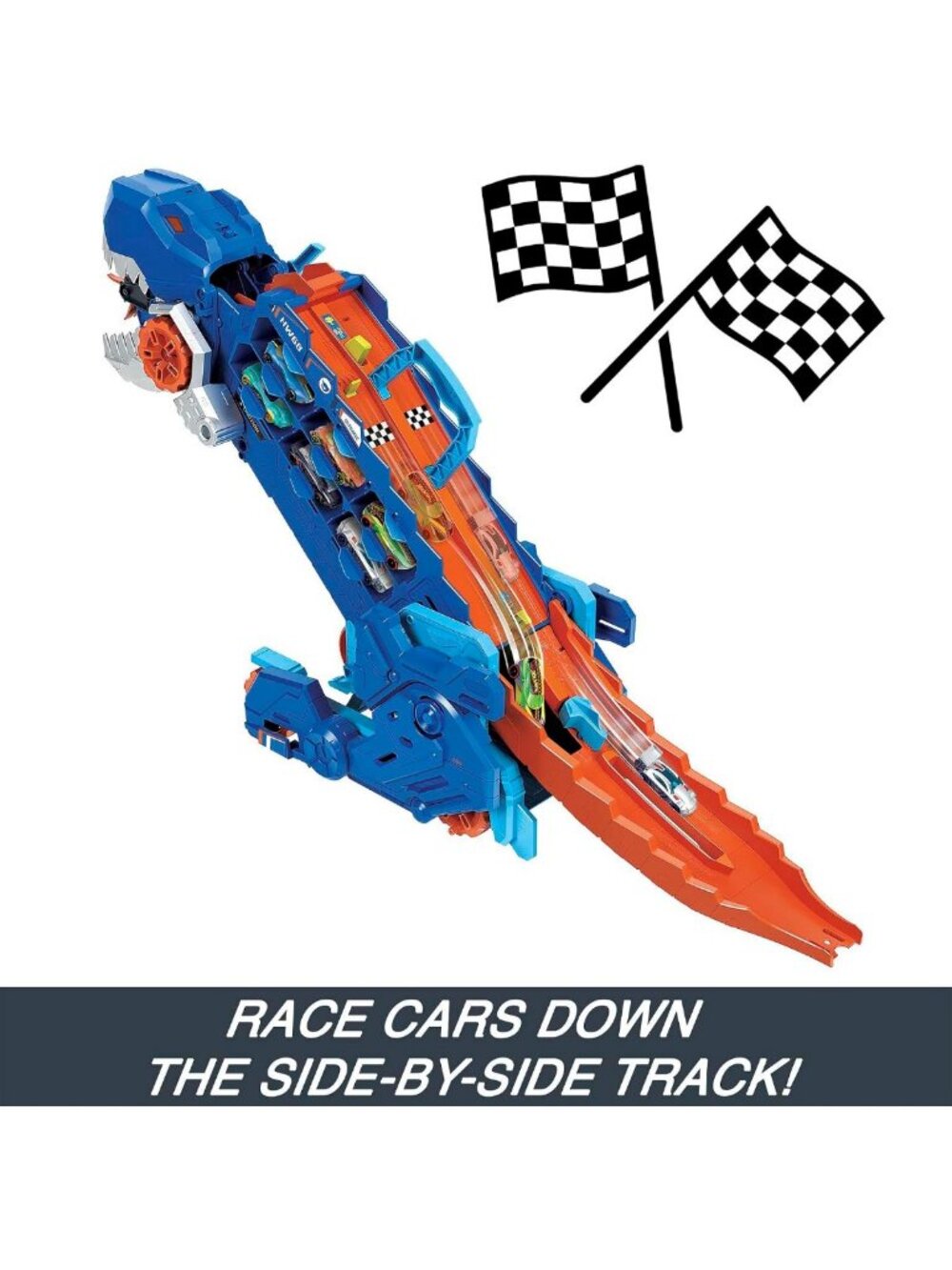 Ultimate T-Rex Transporter Toy Car Track Set - Dino Hauler with Race Track - Picture 8 of 8
